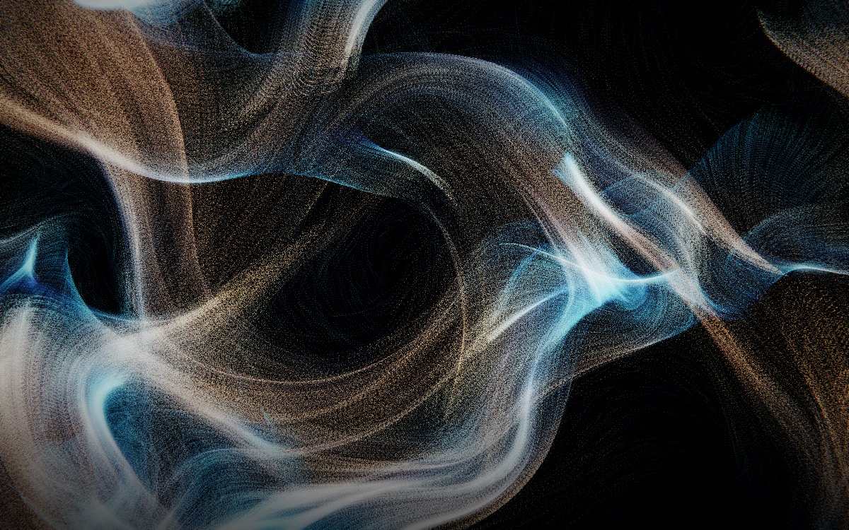 Flow Field の粒子が描く光の帯